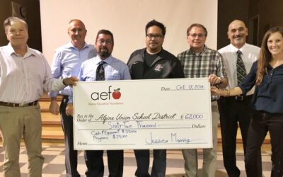 AEF Awards $62,000 Check to Alpine Union School District