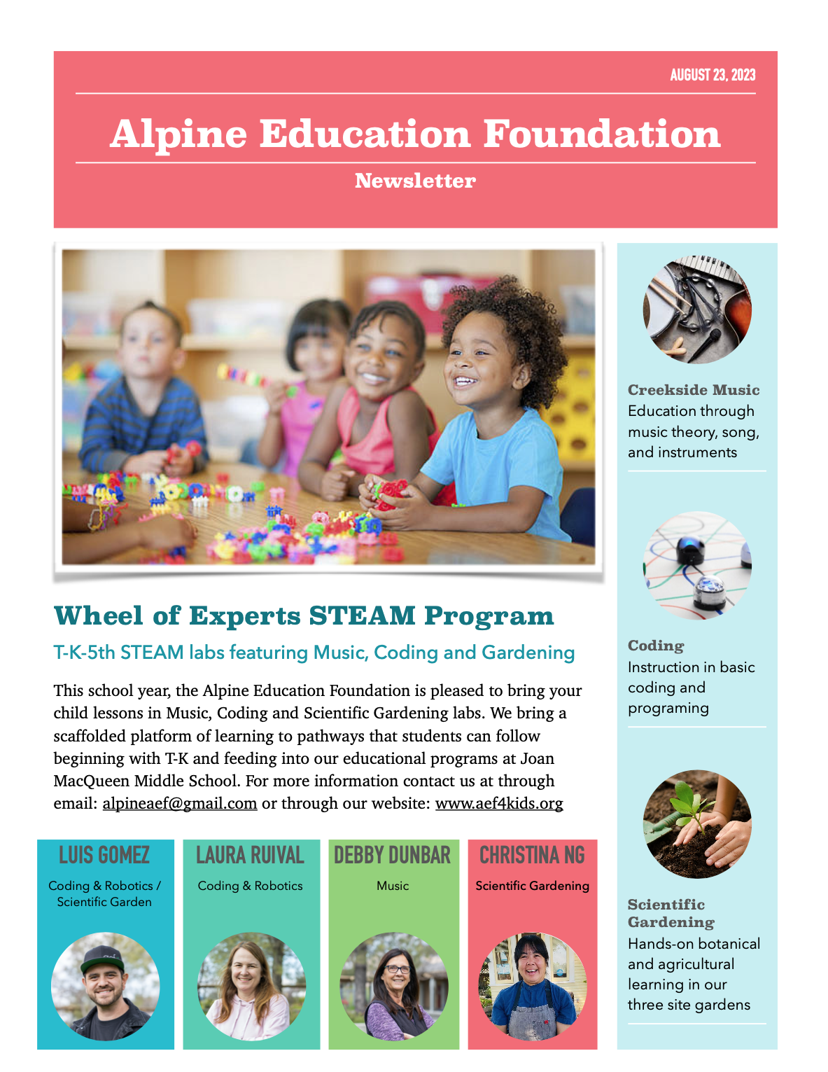 Alpine Education Foundation News